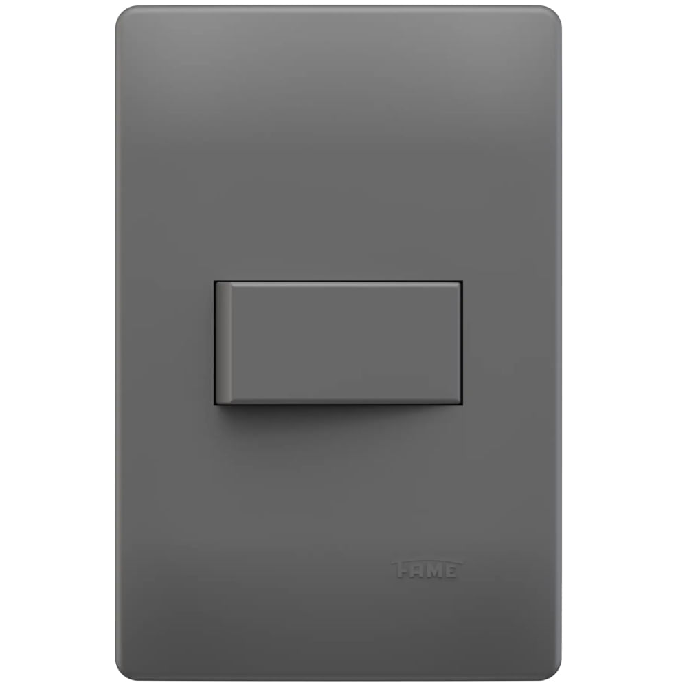 Conjunto Interruptor Simples 4x2 10A 250 Volts Habitat Onix - 06145784 - FAME